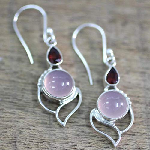 Vektenxi Pendientes de Gota de Agua con Borde de Cruz para Mujer, Pendientes de Color Rosa, duraderos y útiles