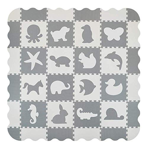 VeloVendo® Alfombra Puzzle Infantiles 40% más Gruesa Que la Alfombra de Rompecabezas Normal con Certificado CE | Suelo de Espuma EVA | Tapete de Juego | Alfombra Suave para Bebé (Animales)