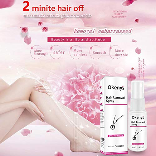 VENTDOUCE Inhibidor del Vello, Spray para depilación, Inhibidor y Reductor del Vello para Detener el Crecimiento del Vello, para Brazo/axila/Piernas/en Spray no irritantes Depilatorios Producto