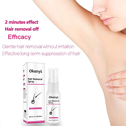 VENTDOUCE Inhibidor del Vello, Spray para depilación, Inhibidor y Reductor del Vello para Detener el Crecimiento del Vello, para Brazo/axila/Piernas/en Spray no irritantes Depilatorios Producto