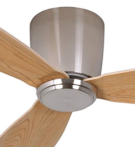 Ventilador de techo Airfusion Radar – Ventilador moderno con aspas de madera contrachapada ultraligeras con aspecto de teca – con modo de invierno – Incluye mando a distancia – Diseño muy elegante