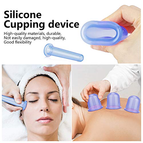 Ventosas Celulitis, Tazas Anticelulitis con Ventosas Corporales, Ventosas Faciales, Ventosas Oculares y Cepillo Facial, Drenaje Linfático o Alivio Natural del Dolor para Cara Cuello Espalda Piel