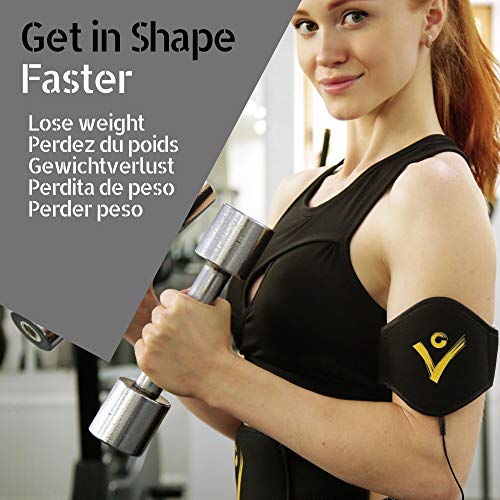 VeoFit Cinturon Abdominal Electroestimulacion EMS Pro –Cinturon vibrador Adelgazante para Abdominales, Brazos,Muslos, Pierna y Gluteas – Hombre y Mujer – Incluye Guía Fitness y Funda