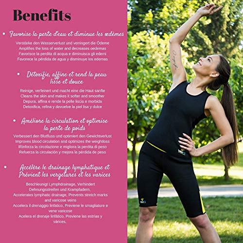 VeoFit Short de Sudoración Adelgazante Talla XXL – Objetivo Vientre Llano, Muslos Delgados y Nalgas Tonificadas - OFRECIDOS: Funda + Guía per Ponerse en Forma con Programa Fitness y Nutrición