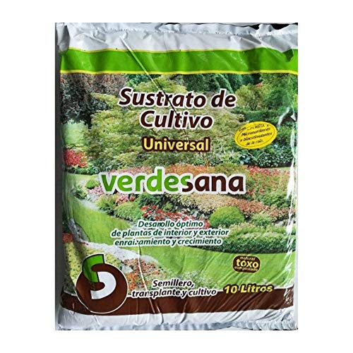 VERDESANA Sustrato de Cultivo Universal Plantas Interior Exterior con Turba Rubia, Fibra de Coco y Perlita Original Galicia 10 litros