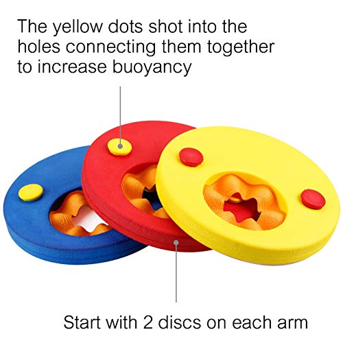 VERISA - Juego de 6 discos de espuma EVA para natación (espuma EVA, para niños y niñas, para aprender a nadar, 2 a 6 años, 25 kg máx.