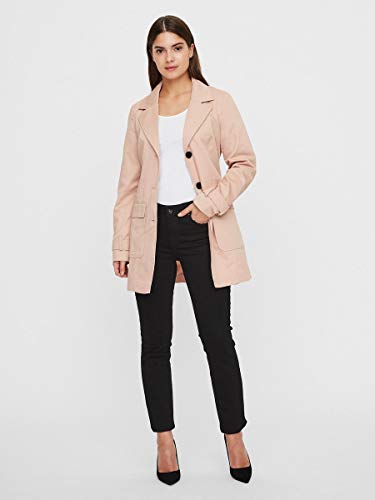 Vero Moda Vmabbysofia 3/4 Trenchcoat Boos Gabardina, Rosa, M para Mujer
