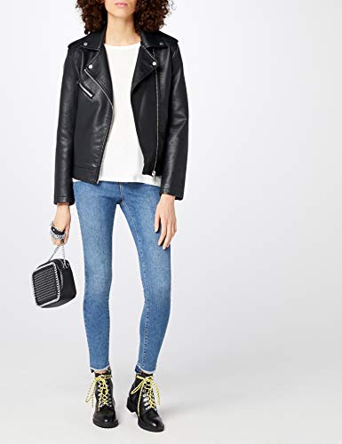 Vero Moda Vmava Plain Ss Top Ga Noos, Camiseta para Mujer, Blanco (Snow White Snow White), 36 (Talla del fabricante: Small)