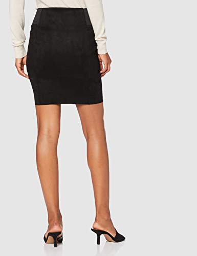 Vero Moda VMCAVA HW Faux Suede Skirt JRS Boo Falda Informal de Negocios, Negro, L para Mujer