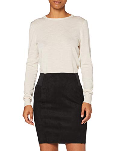 Vero Moda VMCAVA HW Faux Suede Skirt JRS Boo Falda Informal de Negocios, Negro, L para Mujer