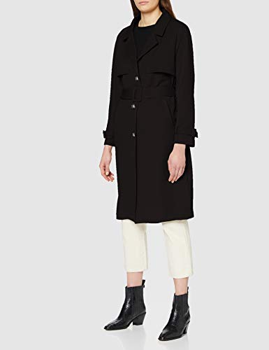 Vero Moda Vmdonnaexport Ss20 Long Jacket Boos Gabardina, Negro, S para Mujer