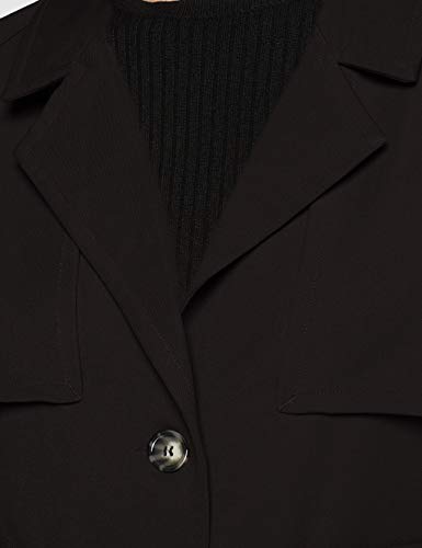 Vero Moda Vmdonnaexport Ss20 Long Jacket Boos Gabardina, Negro, S para Mujer
