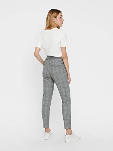 Vero Moda Vmeva Mr Loose String Checked Pants Noos Pantalones, Multicolor (Grey Checks: White), 42/ L30 (Talla del Fabricante: X-Large) para Mujer