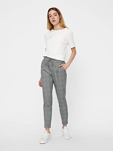 Vero Moda Vmeva Mr Loose String Checked Pants Noos Pantalones, Multicolor (Grey Checks: White), 42/ L30 (Talla del Fabricante: X-Large) para Mujer
