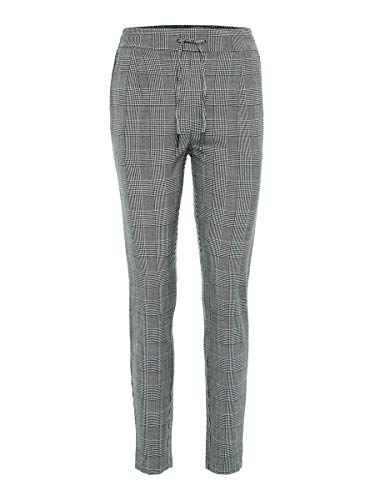 Vero Moda Vmeva Mr Loose String Checked Pants Noos Pantalones, Multicolor (Grey Checks: White), 42/ L30 (Talla del Fabricante: X-Large) para Mujer