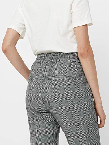 Vero Moda Vmeva Mr Loose String Checked Pants Noos Pantalones, Multicolor (Grey Checks: White), 42/ L30 (Talla del Fabricante: X-Large) para Mujer