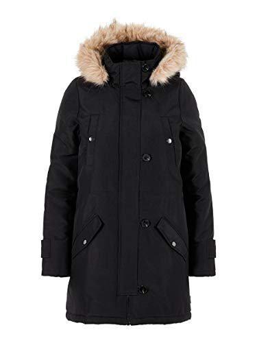 Vero Moda Vmexcursion Expedition Aw193/4parka Noos Abrigo, Negro (Black Black), 42 (Talla del fabricante: Large) para Mujer
