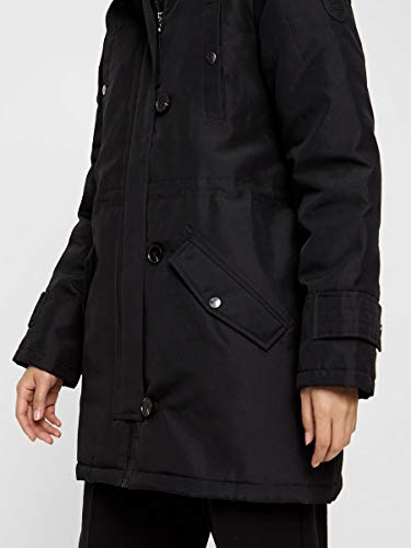 Vero Moda Vmexcursion Expedition Aw193/4parka Noos Abrigo, Negro (Black Black), 42 (Talla del fabricante: Large) para Mujer