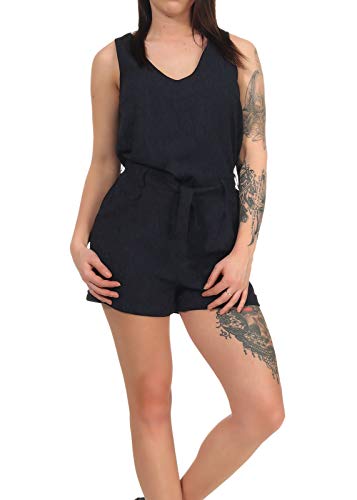 Vero Moda VMHELENMILO SL Playsuit WVN Mono Corto, Azul Oscuro, S Mujer