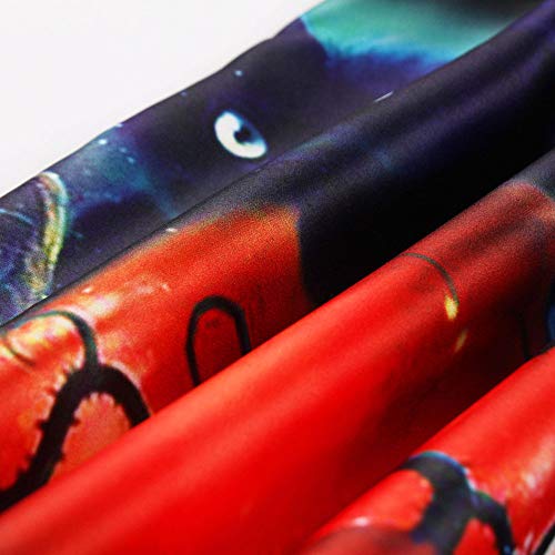 Vestidos Mujer Tallas Grandes Elegantes Vestido Mujer Casual Falda Largos de Fiesta Disfraz de Halloween de Manga De Llamarada para Mujer Calabaza Gato Negro Estampado Fantasma Vintage