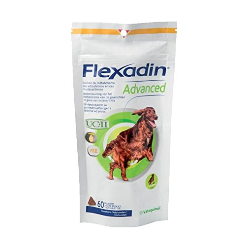 Vetoquinol Flexadin Advance Envace con 60 Comprimidos de Alimento Complementario Dietético para Perros