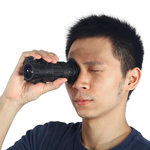 VGEBY1 Telescopio Monocular, Telescopio Monocular Infrarrojo IR Impermeable Negro Duradero con Dispositivo de Alta Definición para Exploración al Aire Libre