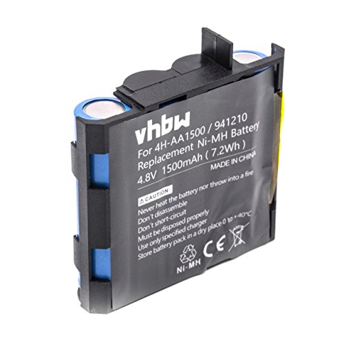 vhbw NiMH batería 1500mAh (4.8V) para tecnología médica como estimulador muscular Compex Fit 1.0, Fit 3.0, Full Fitness, FullFitness, Mi, Mi-Fitness