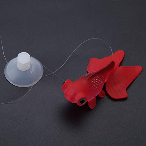 ViaGasaFamido Peces Artificiales de Acuario, simulación de Silicona, Peces pequeños Artificiales con Ventosa, simulación Artificial vívida, pecera, Agua, Paisaje, decoración(Pez Rojo)
