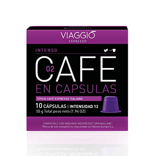 Viaggio Espresso Cápsulas de café compatibles con máquinas Nespresso Mix intensos (60 Cápsulas)