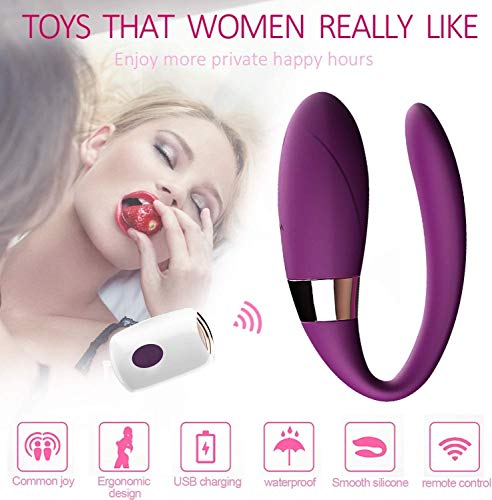 Vībrǎdør Clītørīanø Mujer Mando a Distancia, Tipo U Vībrǎdoręș para Mujer Control Remoto Inalámbrico para Mujer Puņțó Ġ y Clítøríș con Silencioso 7 Modos, șęxø Juguętęs Pareja (B)
