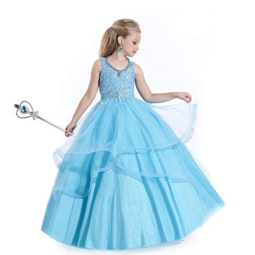 Vicloon 9pcs Princesa Accesorios Conjunto Peluca/Corona/Sceptre/Anillo/Pendientes/Collar/Guant