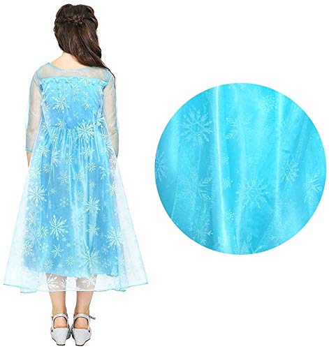 Vicloon - Disfraz de Princesa Elsa - Reino de Hielo - Vestido de Cosplay de Carnaval, Halloween y la Fiesta de Cumpleaños