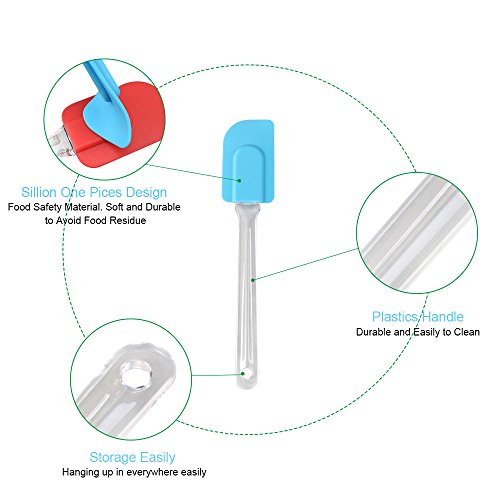 Vicloon Espátula Flexible de Silicona, Cocina Gadget y Herramientas para Hornear, 4 Pcs