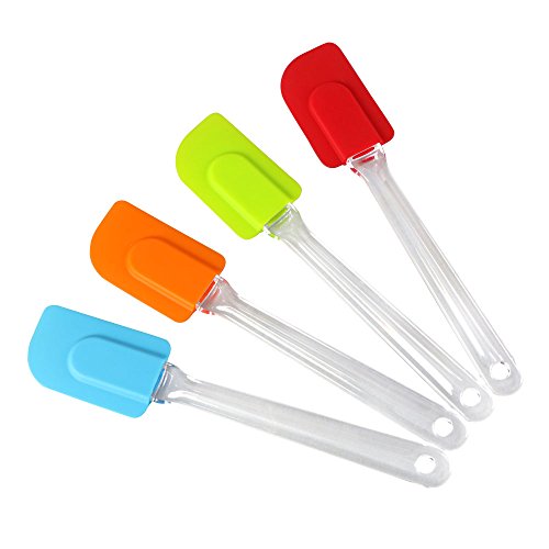 Vicloon Espátula Flexible de Silicona, Cocina Gadget y Herramientas para Hornear, 4 Pcs
