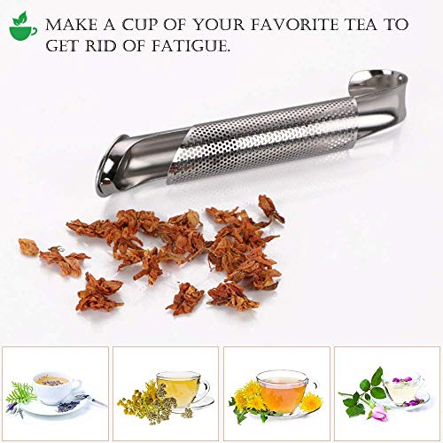 Vicloon Infusor de Té Tubo, Hoja de Té Colador Infusor, 304 Acero Inoxidable, 2Pcs
