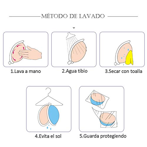 VicSec Sujetador Adhesivo Silicona, Copa Invisible Push Up sin Tirantes Nudebra Uso en Vestido de Boda, Vestido de Noche, Festivales para Mujer Sostén Cómodo Reutilizable (Copa Grande para C,D,E)