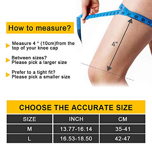 Victoper Rodillera Profesional (versión Mejorada) Flexible y Transpirable, Modelo Universal, para Crossfit, Voleibol, Baloncesto, fútbol, Deporte [Talla L]