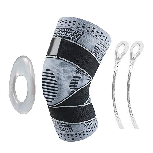 Victoper Rodillera Profesional (versión Mejorada) Flexible y Transpirable, Modelo Universal, para Crossfit, Voleibol, Baloncesto, fútbol, Deporte [Talla L]