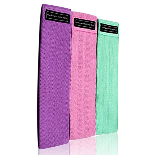 Victoper Set de 3 Bandas para Yoga/Crossfit/Entrenamiento de Fuerza/Pilates/Fisioterapia Fitness Elásticas de Resistencia con Guía de Ejercicios