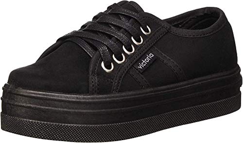 Victoria Blucher Antelina Plataforma, Zapatillas para Mujer, Negro, 40 EU