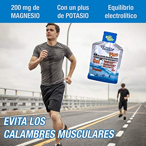 Victory Endurance Magnesium Gel Plus 35ml x 12 geles. El Magnesio evita calambres musculares. Con un plus de Potasio para potenciar sus efectos.
