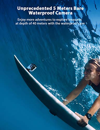 Victure AC940 Cámara Deportiva 4K/60FPS 20MP Wi-Fi (Pantalla Táctil EIS Camara Sumergible Hasta 5M Sin Carcasa, Camaras Acción Acuatica Impermeable con Control Remoto 2×1350mAh Baterías)