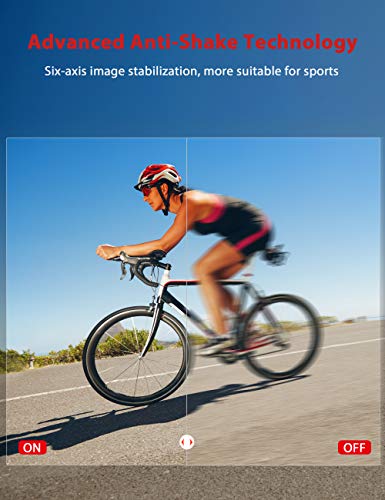 Victure AC940 Cámara Deportiva 4K/60FPS 20MP Wi-Fi (Pantalla Táctil EIS Camara Sumergible Hasta 5M Sin Carcasa, Camaras Acción Acuatica Impermeable con Control Remoto 2×1350mAh Baterías)