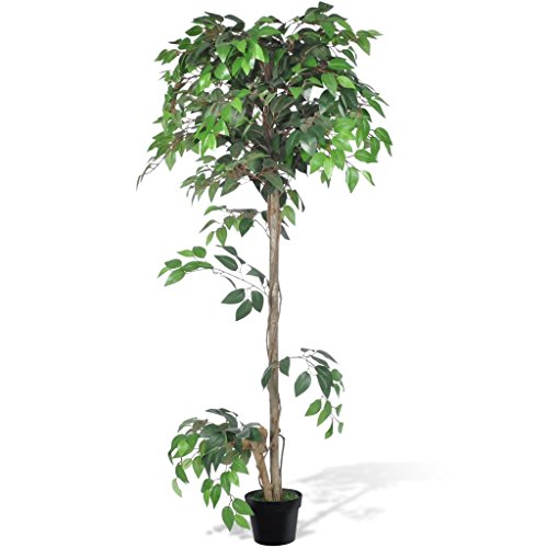 vidaXL Planta Artificial de Ficus con Macetero 160 cm Planta Decorativa Casa