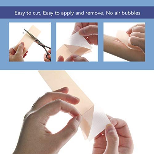 VieBeauti Silicona médica eliminación de cicatrices extra grandes hojas de [5,9” x1.57” ] - rápido y eficaz en el queloide, 4 piezas reutilizables