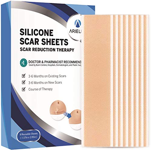 VieBeauti Silicona médica eliminación de cicatrices extra grandes hojas de [5,9” x1.57” ] - rápido y eficaz en el queloide, 4 piezas reutilizables