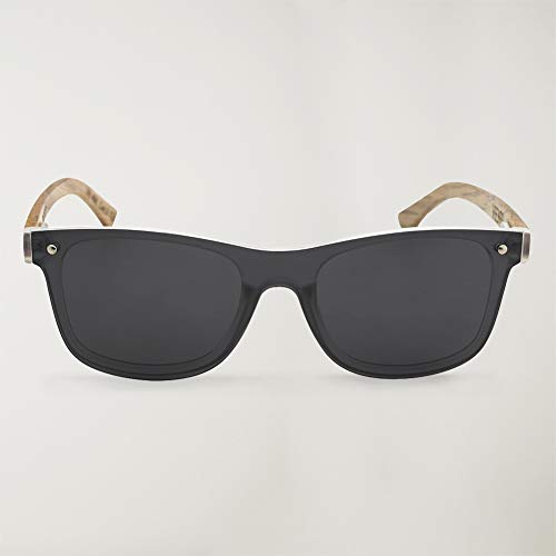 VIENTO Hybrid Lumberjack Gafas de Sol de Madera (Negro)