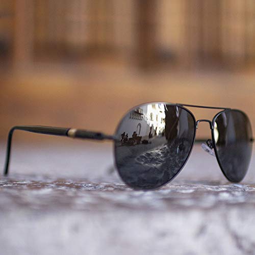 VIENTO The Pilot Deluxe Gafas de Sol (Negro)