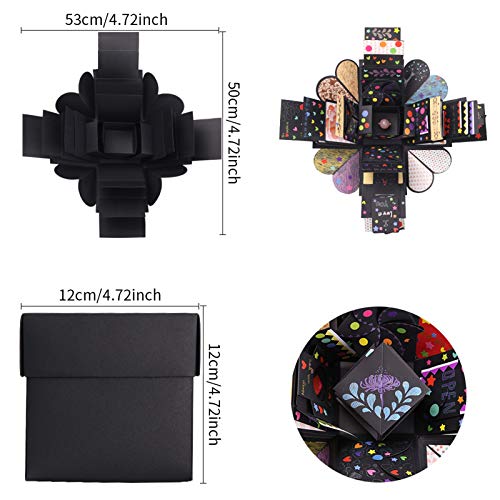 Viesap Creative Explosion Box,Caja de Regalo DIY Álbum de Fotos Hecho a Mano.9 PCS Álbum de Fotos de Amor Memoria Scrapbooking.para Cumpleaños,Boda,día de San Valentín,Aniversario,Navidad.