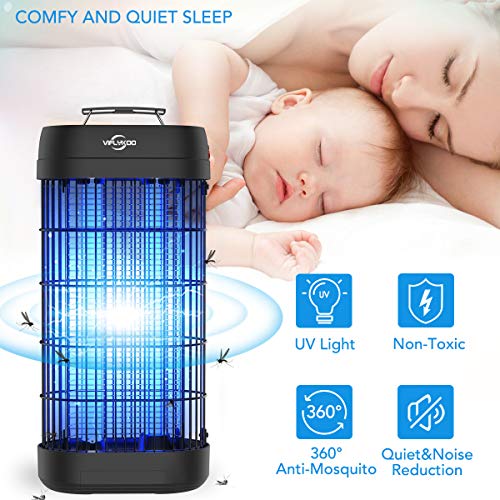 Viflykoo Lámpara Antimosquitos,UV Lámpara Anti Mosquitos Destructora de Insectos eléctrica 20W Sin químicos tóxicos,Trampas para Insectos Matamoscas Area efectiva 100㎡ para Interior y Jardin